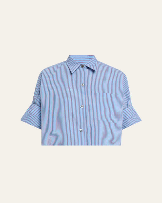 Next Ex Striped Button-Front Shir
